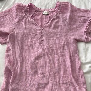 Wonderly Light Pink Textured Blouse